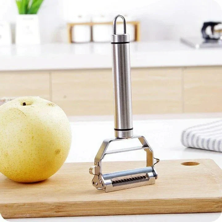 Stainless Steel Vegetable Peeler with Julienne Blade Attachment - Image 5