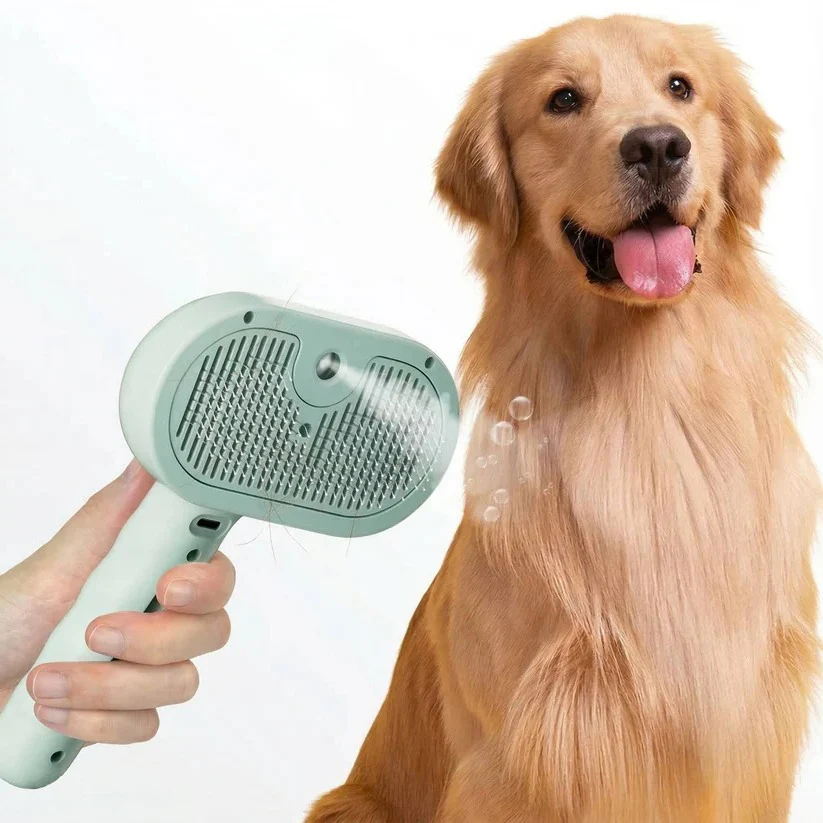Steam Pet Grooming Brush with Self Cleaning Function for Dogs and Cats - Image 4