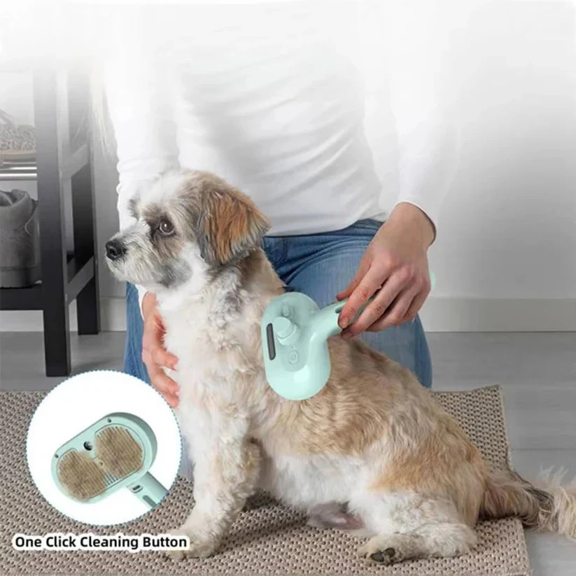 Steam Pet Grooming Brush with Self Cleaning Function for Dogs and Cats - Image 5