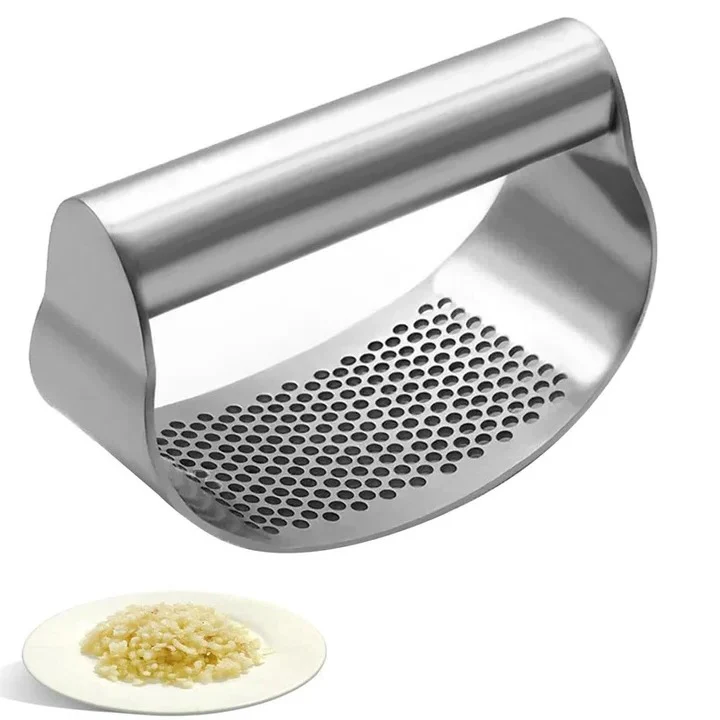 Stainless Steel Garlic Press Rocker for Kitchen Use - Image 3