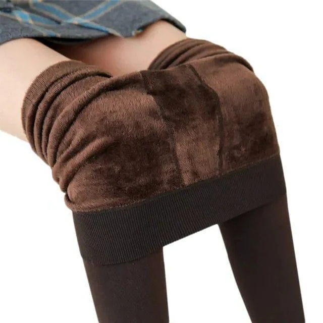 Stretchy Fleece Lined Leggings for Cold Weather - Image 4