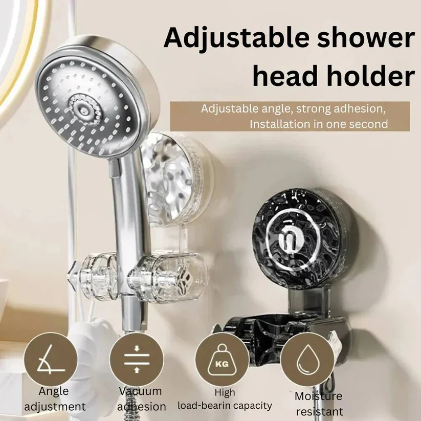 Suction Cup Shower Head Bracket with Adjustable Angle Mount - Image 7