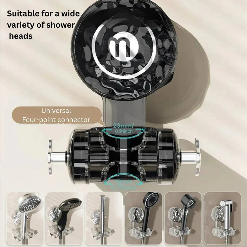 Suction Cup Shower Head Bracket with Adjustable Angle Mount - Image 8