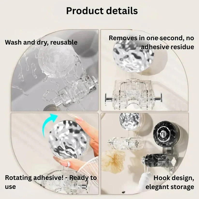 Suction Cup Shower Head Bracket with Adjustable Angle Mount - Image 9