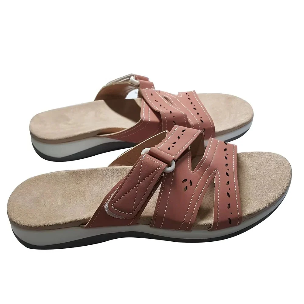 Women’s Summer Walking Sandals with Adjustable Hook and Loop Strap - Image 3