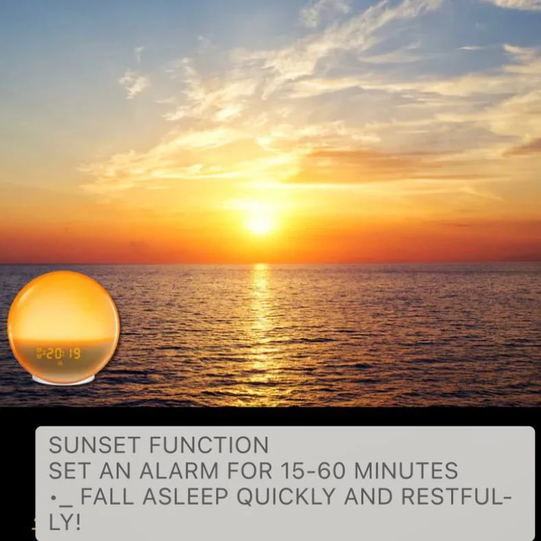 Sunrise and Sunset Simulation Alarm Clock with Bluetooth, FM Radio and App Control - Image 3