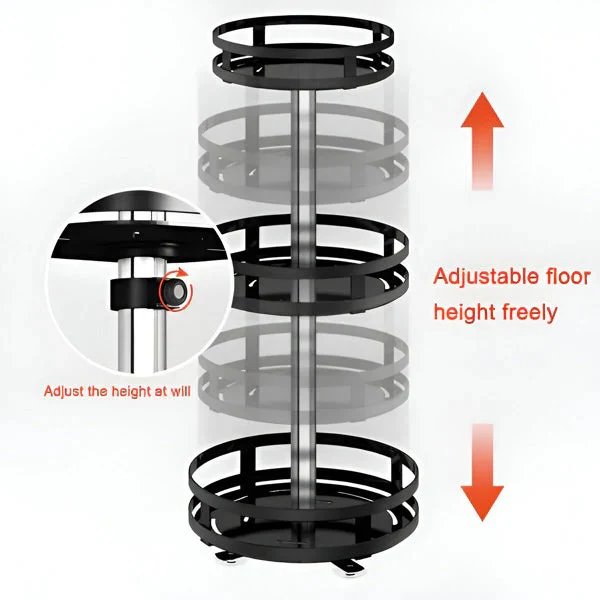 Swivel Metal Organizer with 3 Tiers for Storage - Image 4