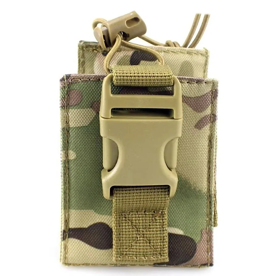 Durable 600D MOLLE Radio Holder Tactical Waist Carry Walkie Talkie Pouch - Image 4