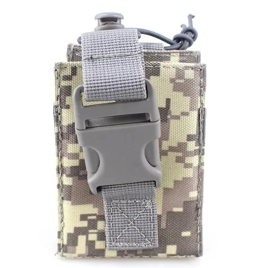 Durable 600D MOLLE Radio Holder Tactical Waist Carry Walkie Talkie Pouch - Image 5
