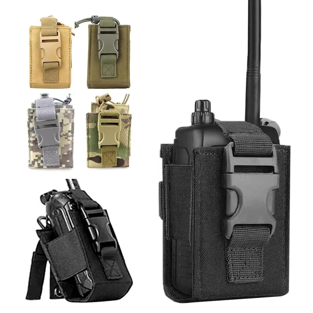 Durable 600D MOLLE Radio Holder Tactical Waist Carry Walkie Talkie Pouch - Image 6