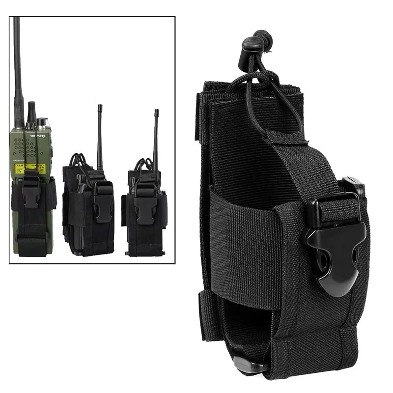 Durable 600D MOLLE Radio Holder Tactical Waist Carry Walkie Talkie Pouch - Image 7