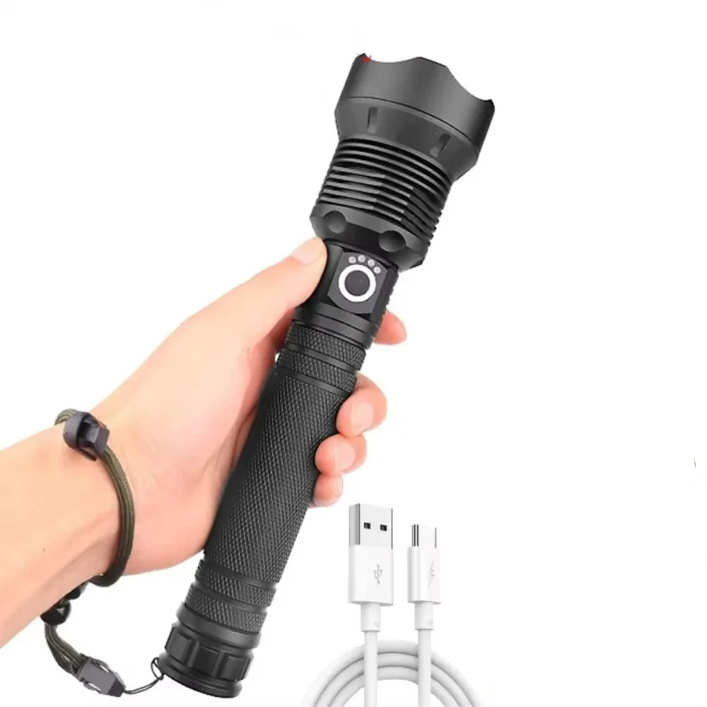 LED Flashlight with Adjustable Beam and USB Rechargeable Design - Image 2