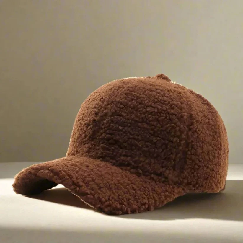 Teddy Fabric Adjustable Hat for Fall and Winter Casual Wear - Image 12