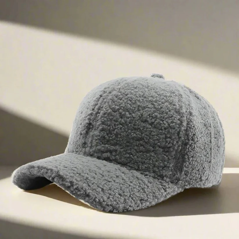 Teddy Fabric Adjustable Hat for Fall and Winter Casual Wear - Image 3