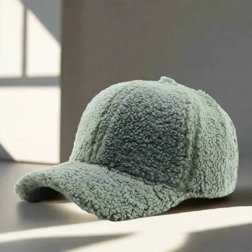 Teddy Fabric Adjustable Hat for Fall and Winter Casual Wear - Image 5