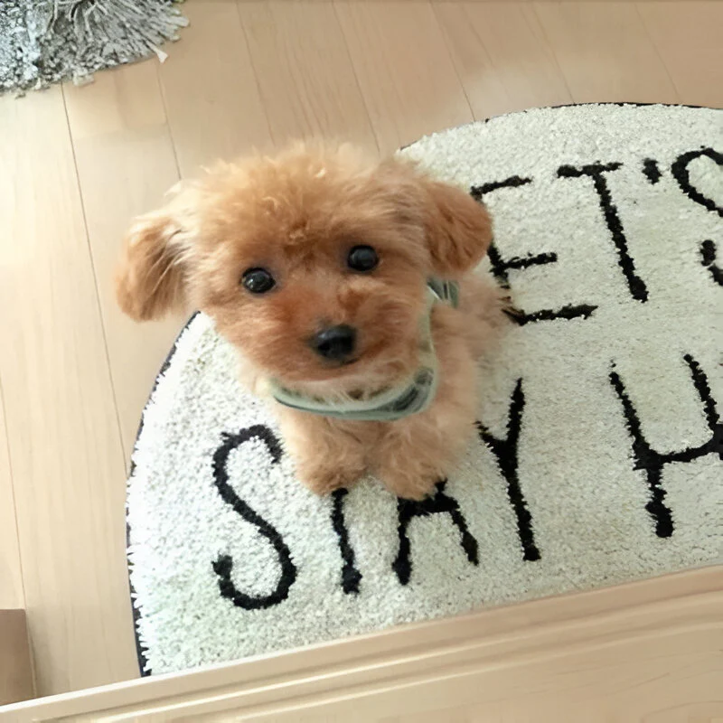 Puppy Plush Toy with Synthetic Fur and Weighted Filling - Image 3