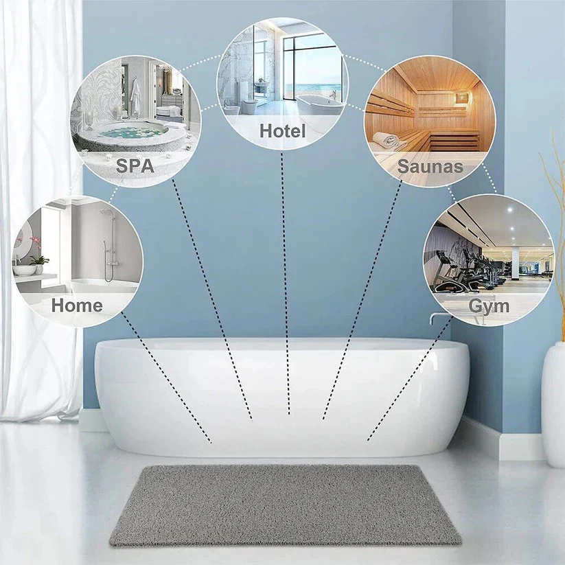 Textured Non Slip Shower Mat with Porous Drainage - Image 5
