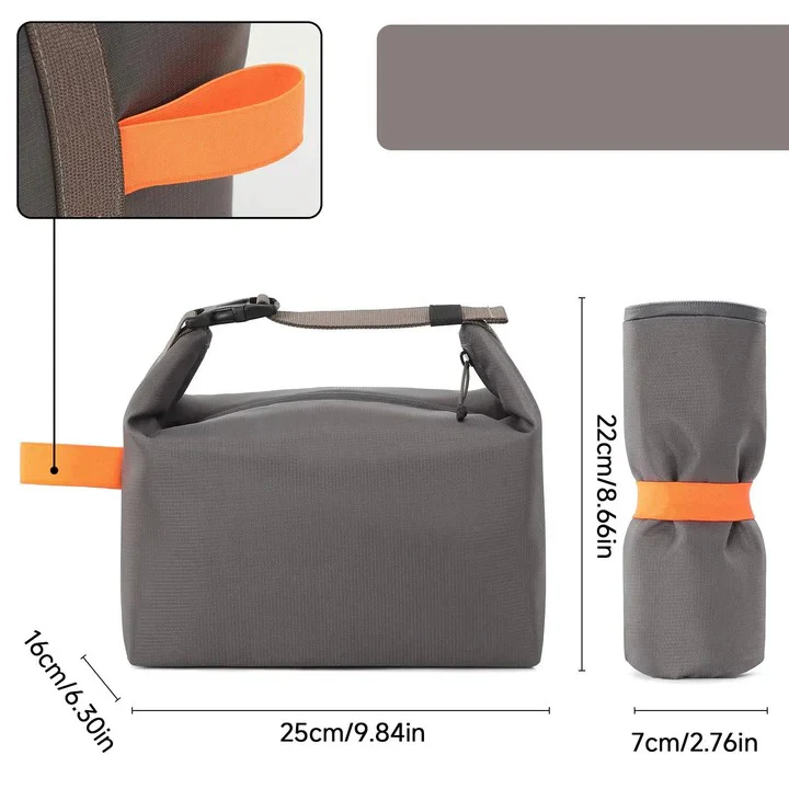 Insulated Thermal Lunch Bag with EVA Lining and Strap - Image 12