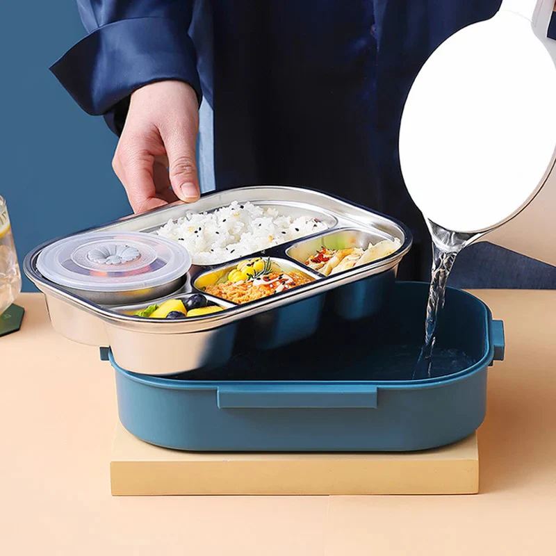Thermal Lunch Box with 4 Compartments, Stainless Steel - Image 10