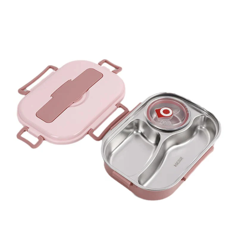 Thermal Lunch Box with 4 Compartments, Stainless Steel - Image 3