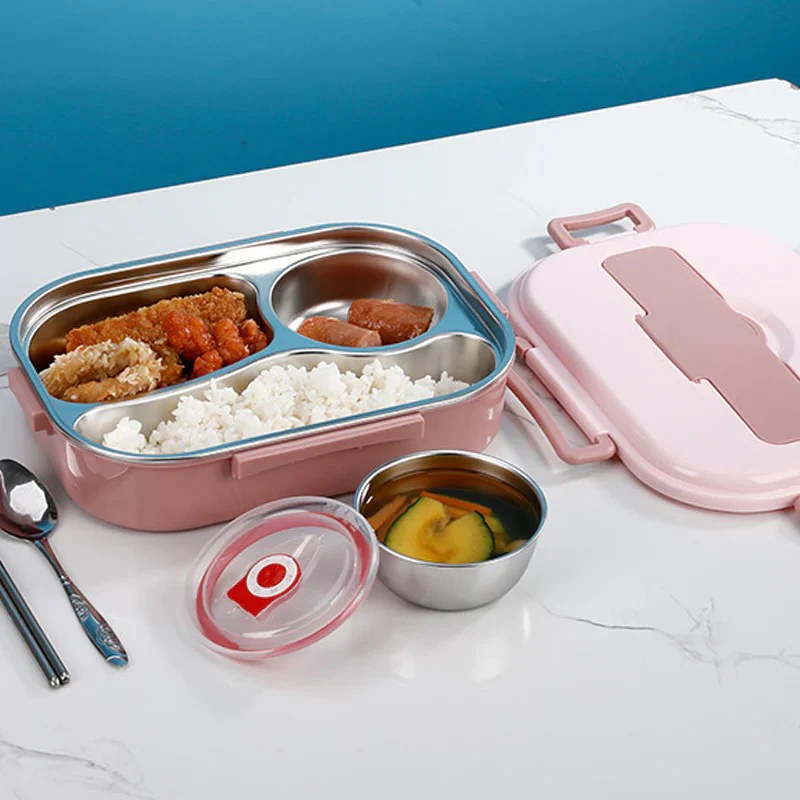 Thermal Lunch Box with 4 Compartments, Stainless Steel - Image 5