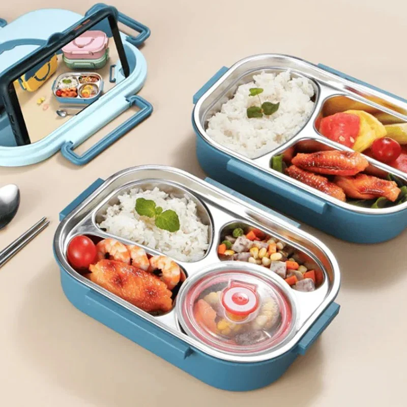 Thermal Lunch Box with 4 Compartments, Stainless Steel - Image 8