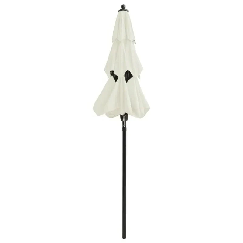 Three Tier Patio Umbrella with Crank Tilt and Aluminum Pole - Image 2