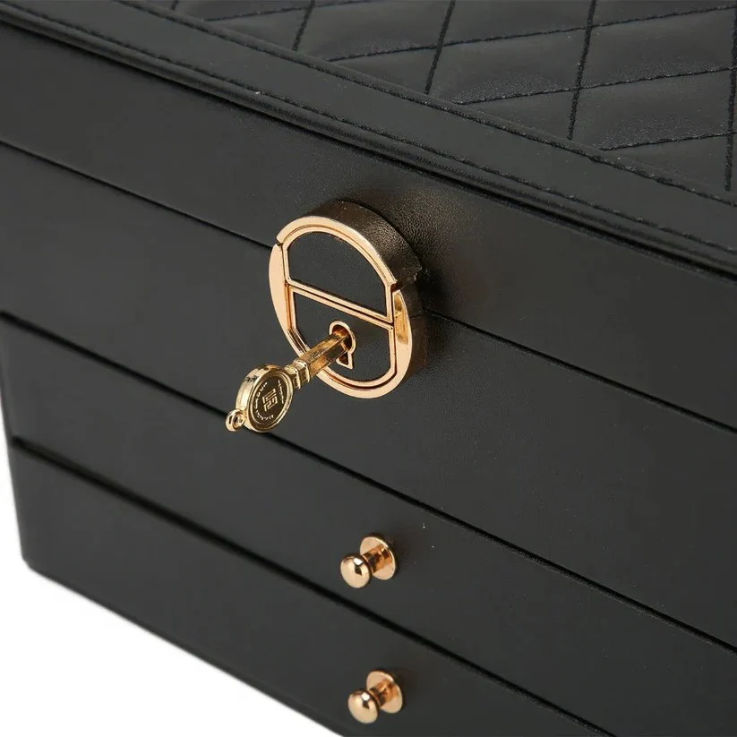 Tiered Jewelry Display Box with Multi Compartment Storage Design - Image 10