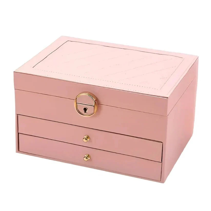 Tiered Jewelry Display Box with Multi Compartment Storage Design - Image 3