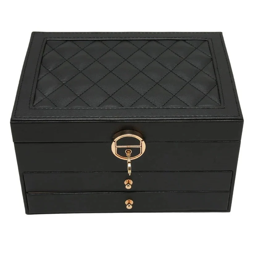 Tiered Jewelry Display Box with Multi Compartment Storage Design - Image 7