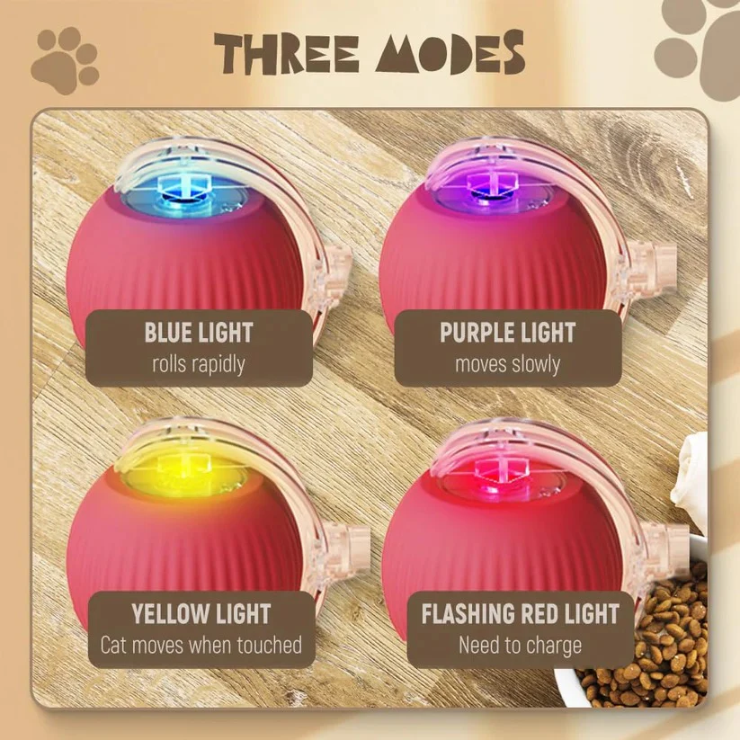 Touch Activated Rolling Pet Toy Ball with Random Motion for Cats Dogs - Image 5