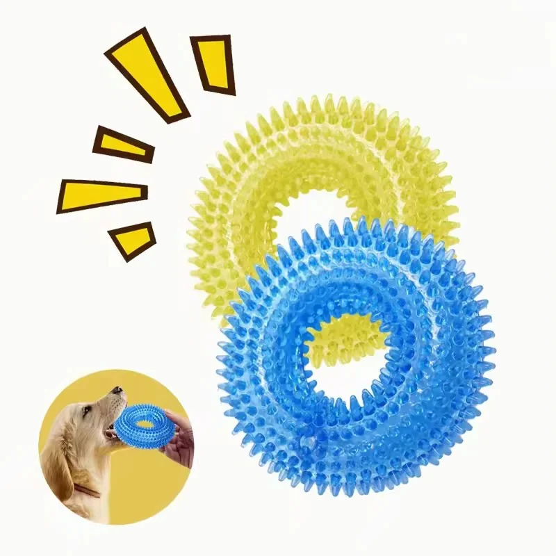 Rubber Dog Chew Ring Toy with Built In Squeaker - Image 10