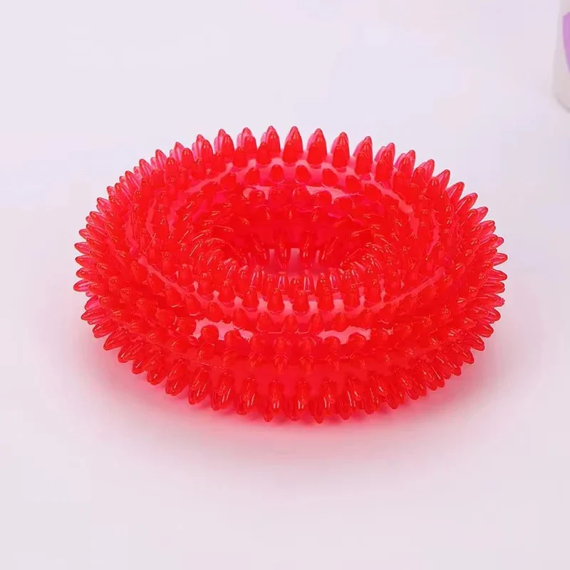 Rubber Dog Chew Ring Toy with Built In Squeaker - Image 2