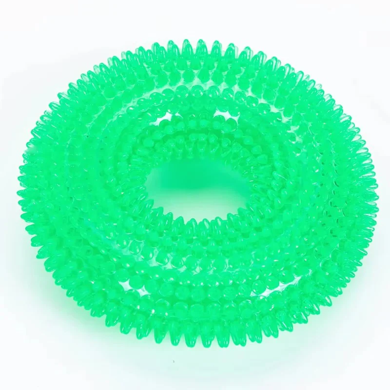 Rubber Dog Chew Ring Toy with Built In Squeaker - Image 3