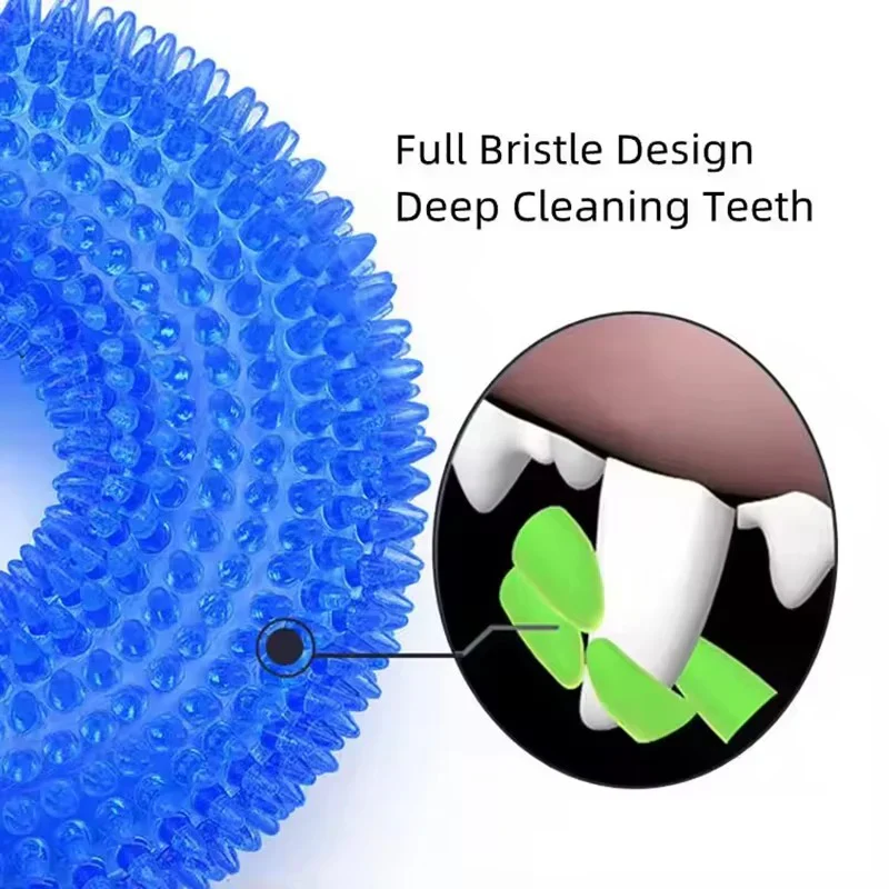 Rubber Dog Chew Ring Toy with Built In Squeaker - Image 8