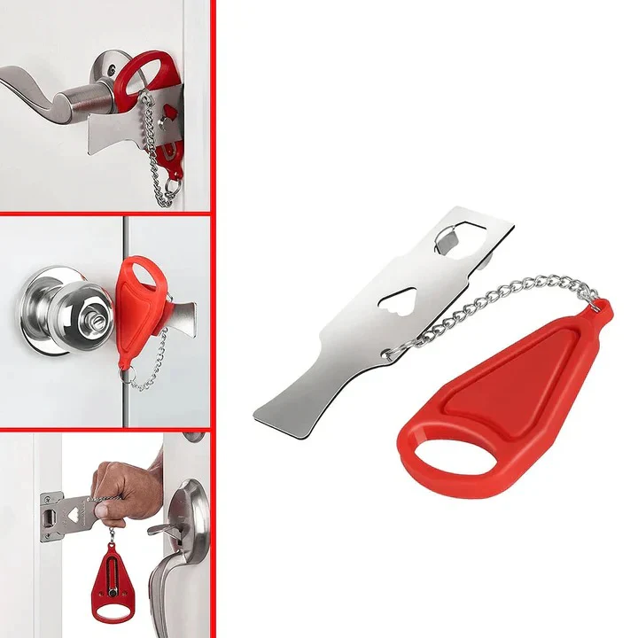 Travel Door Lock with Reinforced Security Bar - Image 2