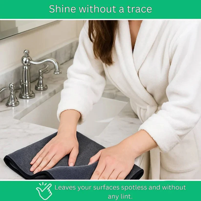 Microfiber Cleaning Cloth 1200 GSM for Glass and Kitchen - Image 3