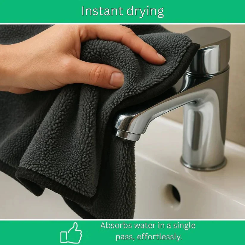 Microfiber Cleaning Cloth 1200 GSM for Glass and Kitchen - Image 4