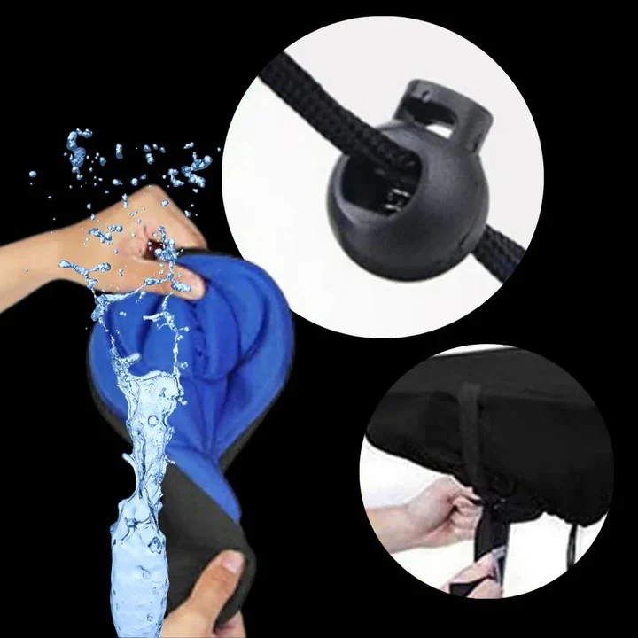 Bike Saddle Cover with Gel Layer and Adjustable Drawstring Fit - Image 9