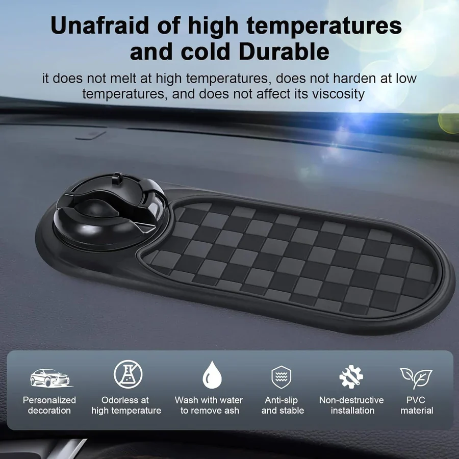 Universal Car Phone Holder with Anti-Slip Dash Mat - Image 6