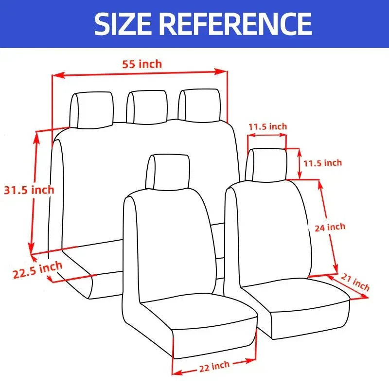 Waterproof Car Seat Covers 5 Seat Set for Cars SUVs Trucks - Image 13