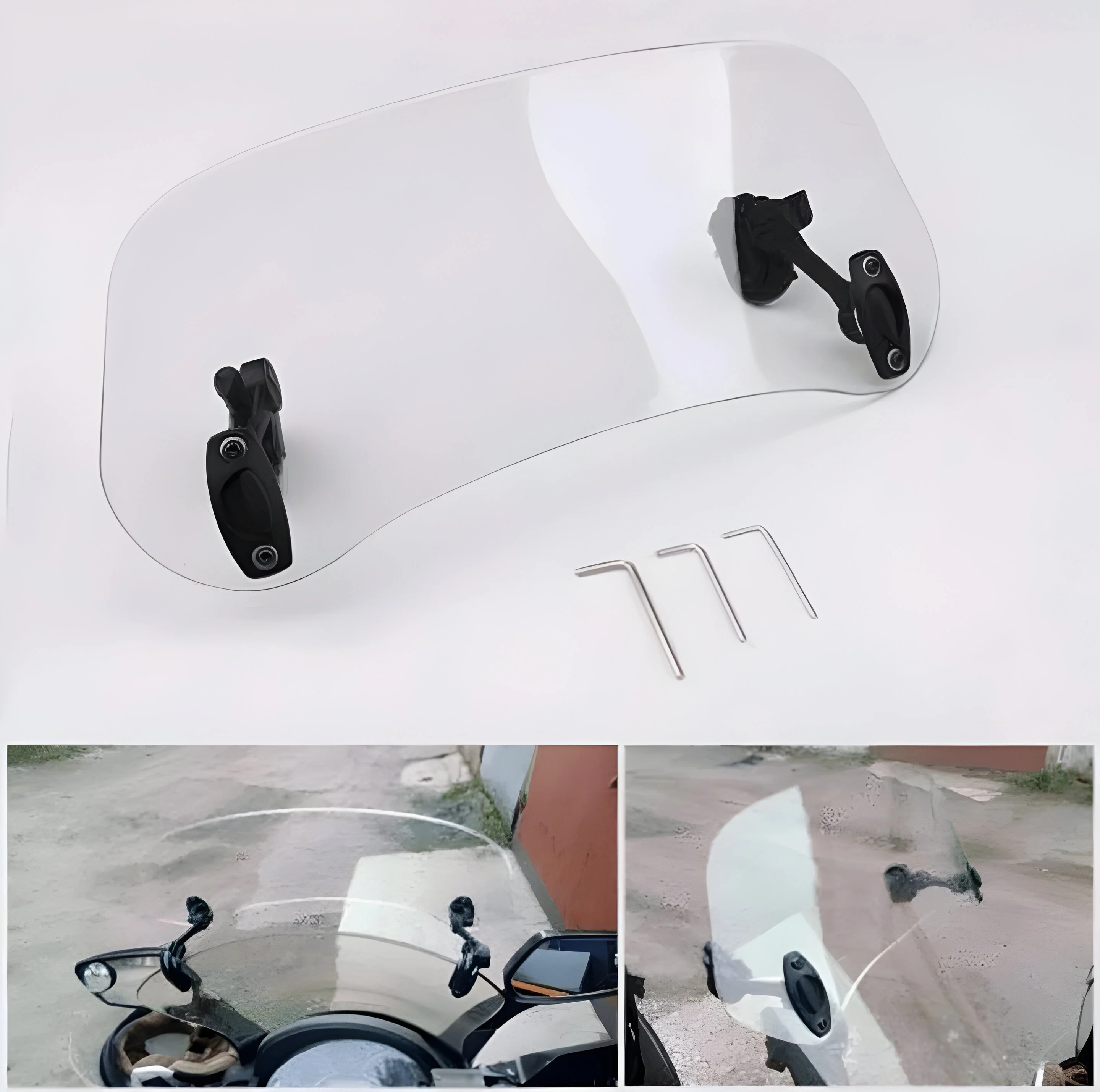 Adjustable Touring Windshield Extension for Motorcycles - Image 5