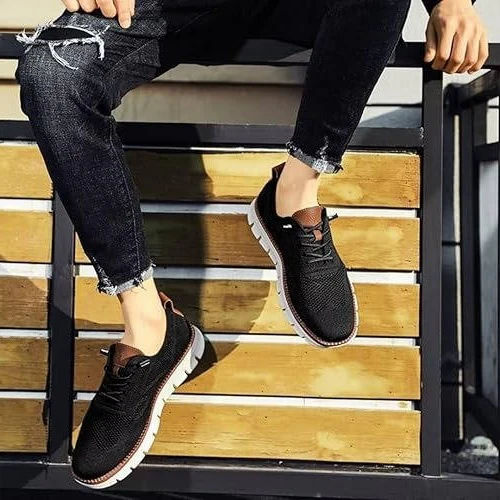 Knit Fabric Casual Shoes with Wide Toe Box and Slip On Style - Image 10