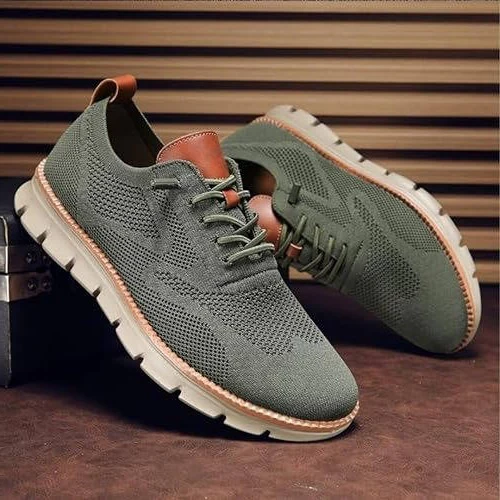 Knit Fabric Casual Shoes with Wide Toe Box and Slip On Style - Image 14