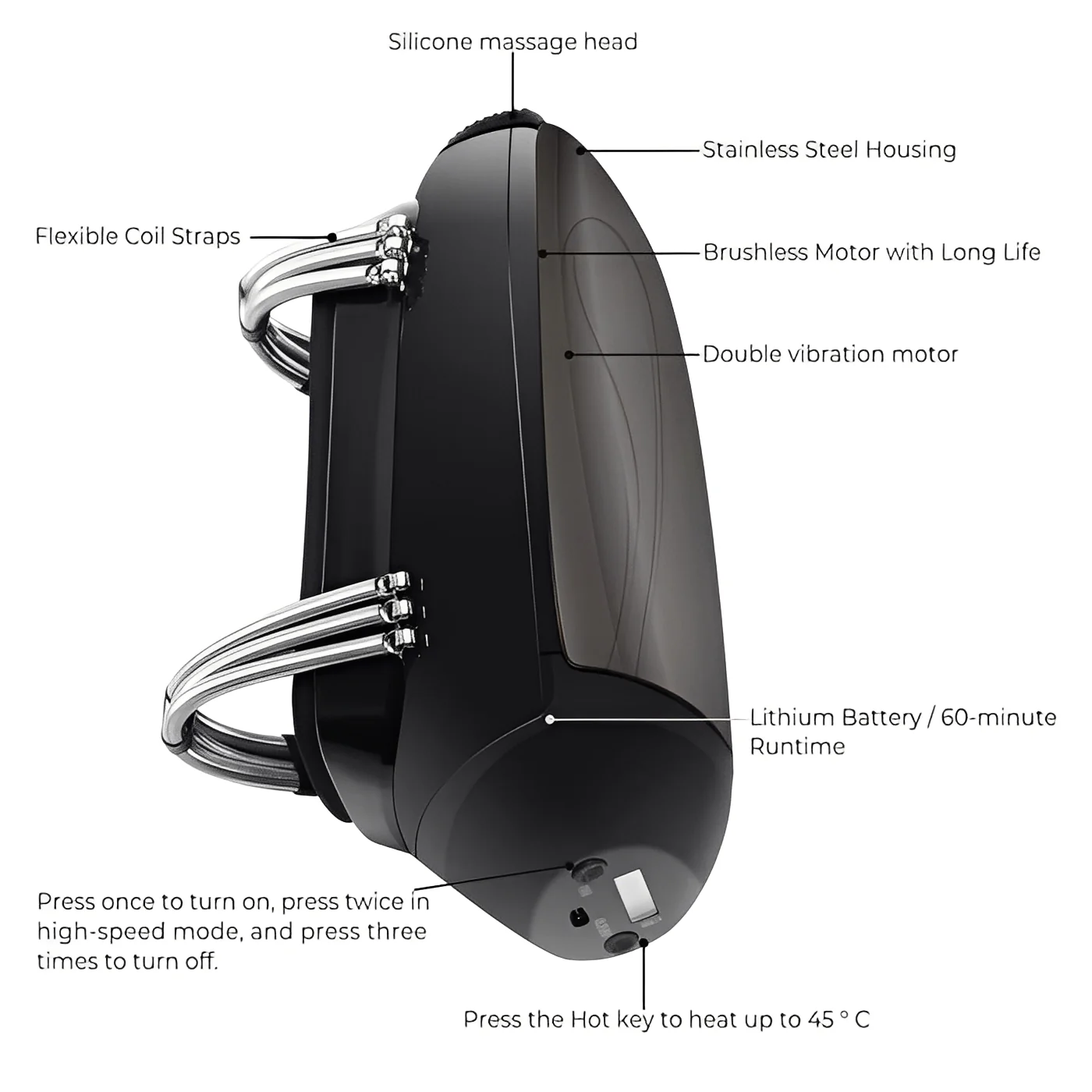 USB Rechargeable Handheld Massager - Image 5