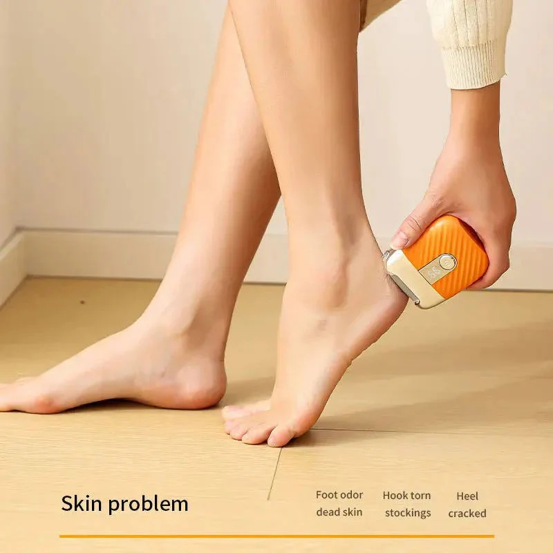 USB Rechargeable Electric Foot File with 3 Interchangeable Grinding Heads, Dual Speed and LED Light - Image 5