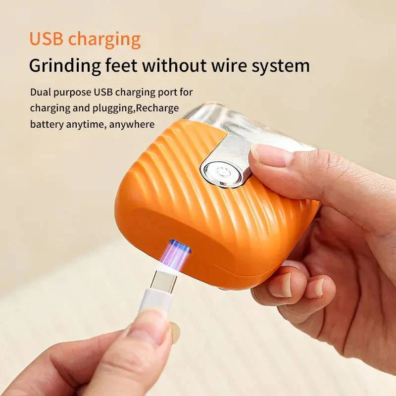 USB Rechargeable Electric Foot File with 3 Interchangeable Grinding Heads, Dual Speed and LED Light - Image 7
