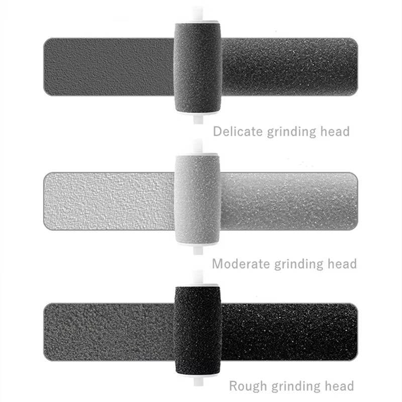 USB Rechargeable Electric Foot File with 3 Interchangeable Grinding Heads, Dual Speed and LED Light - Image 9