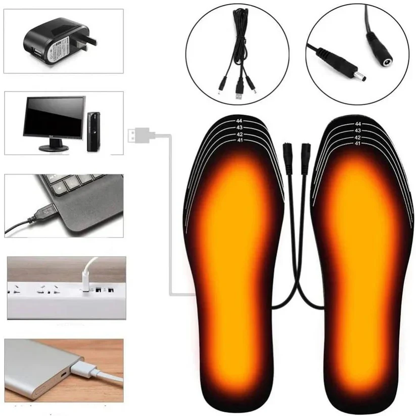 USB Rechargeable Heated Insoles for Warm Foot Comfort in Cold Weather - Image 2