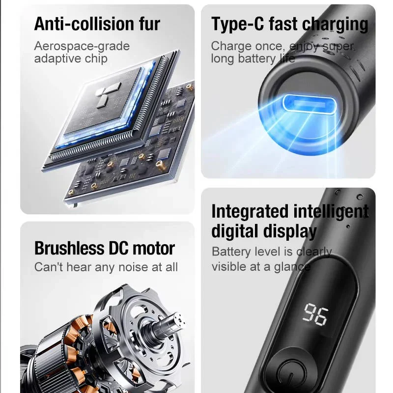 Unisex USB Rechargeable Nose and Ear Hair Trimmer - Image 10